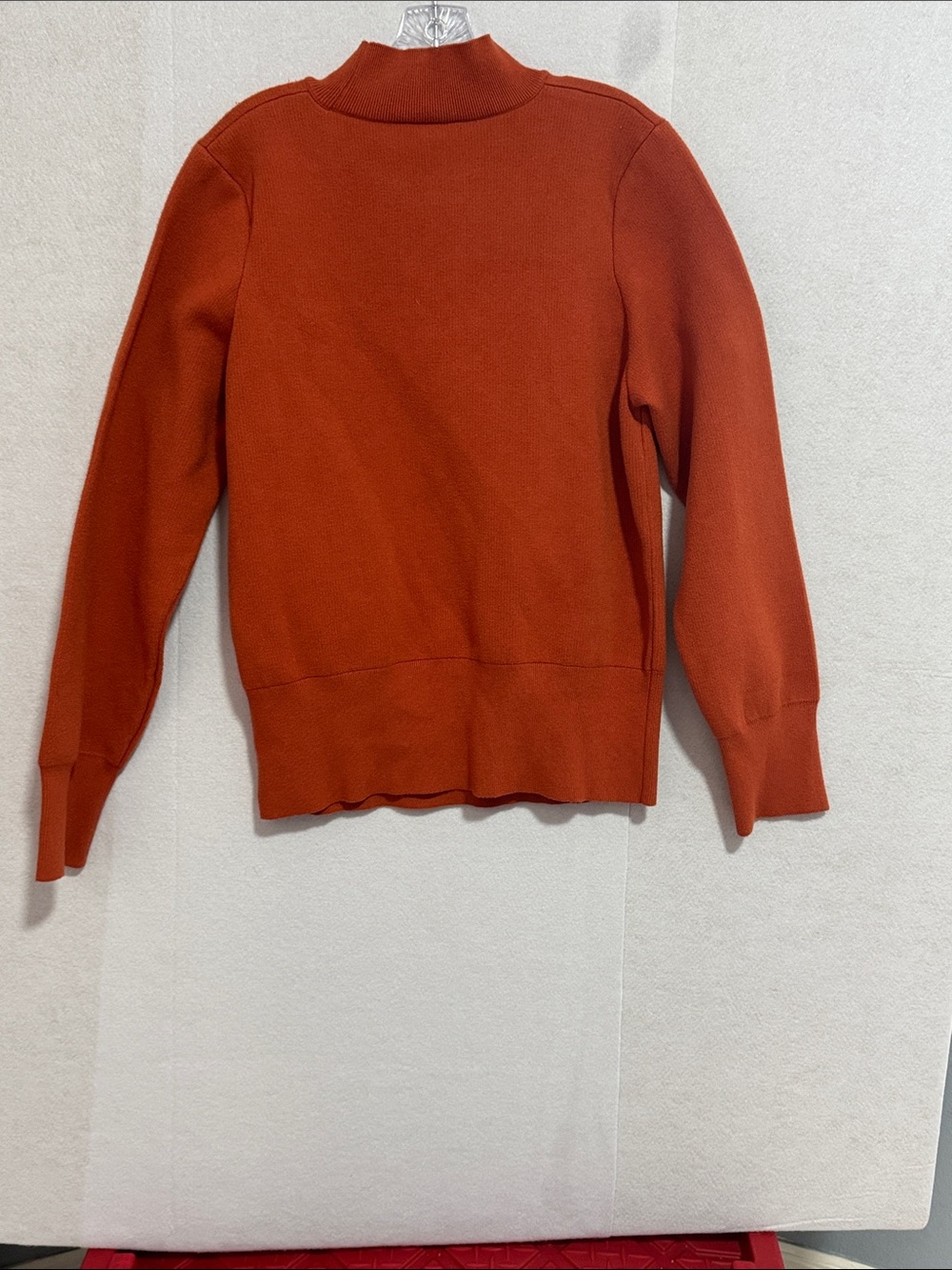 Topshop Rust Orange Pumpkin Fall Cutout Turtleneck Sweater - Picture 4 of 4